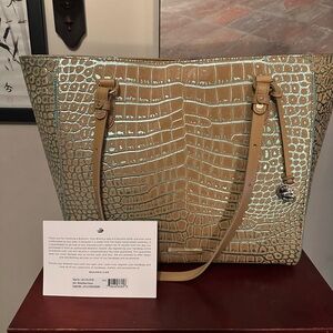 Brahmin April Blue Mineral Freemont Tote